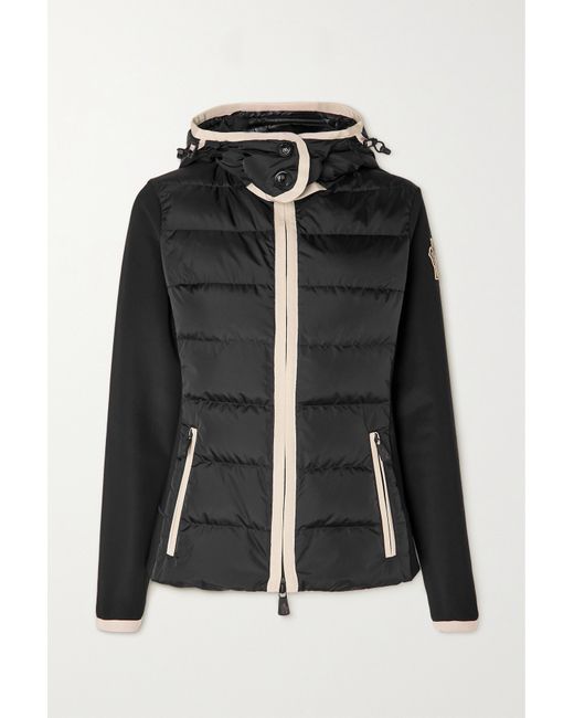 Moncler Grenoble Hooded Paneled Twill And Quilted Stretch-shell Down Jacket