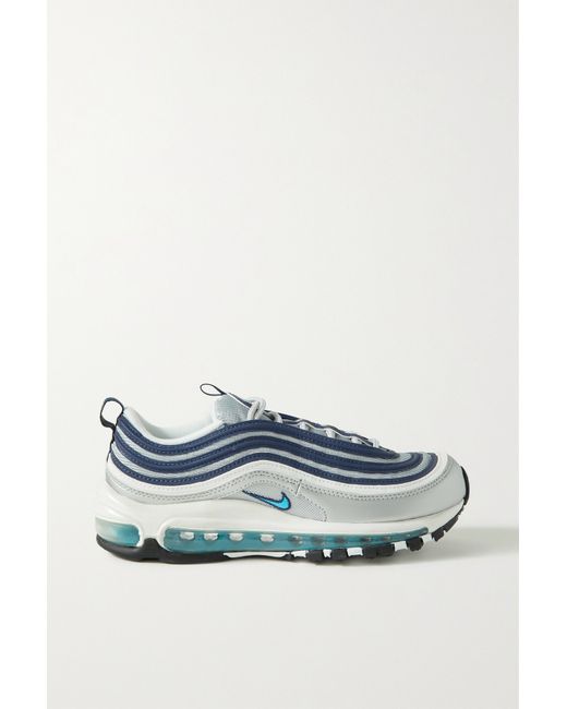 Nike Air Max 97 Metallic Mesh And Faux Leather Sneakers