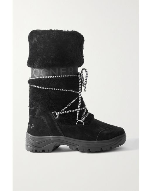 Bogner Alta Badia 2 B Shearling And Suede Snow Boots