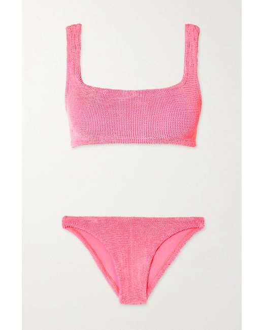 Hunza G Net Sustain Seersucker Bikini Bright