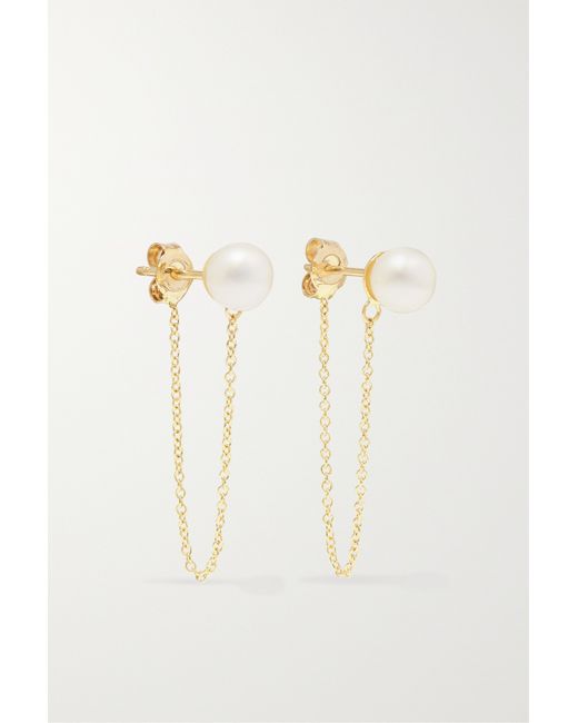 Mateo 14-karat Gold Pearl Earrings