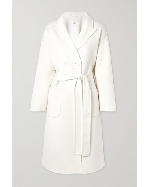 Anine Bing Dylan Belted Wool And Cashmere-blend Coat
