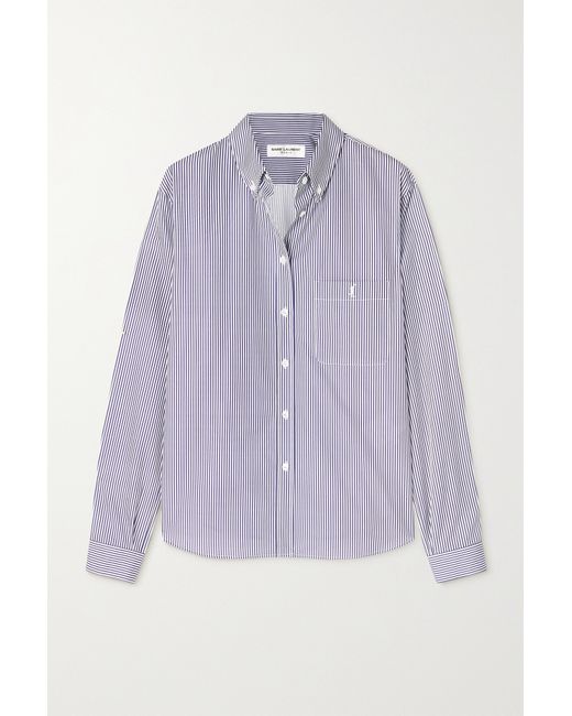 Saint Laurent Striped Cotton-poplin Shirt