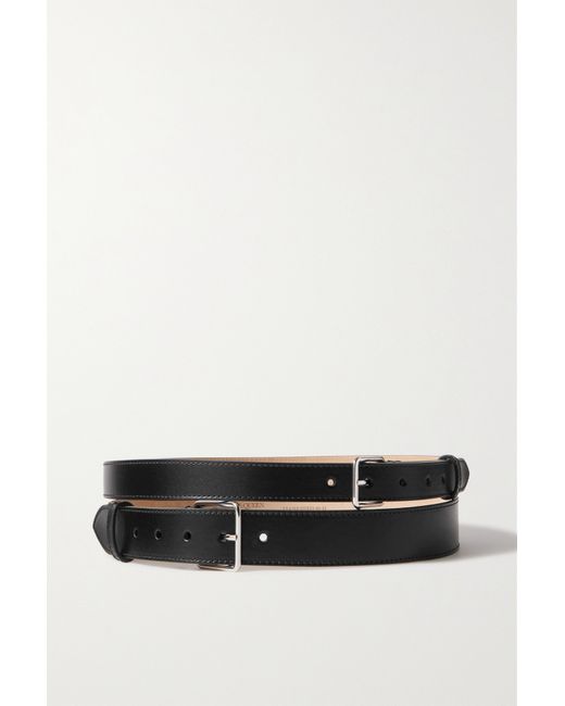 Alexander McQueen Double Strap Leather Belt
