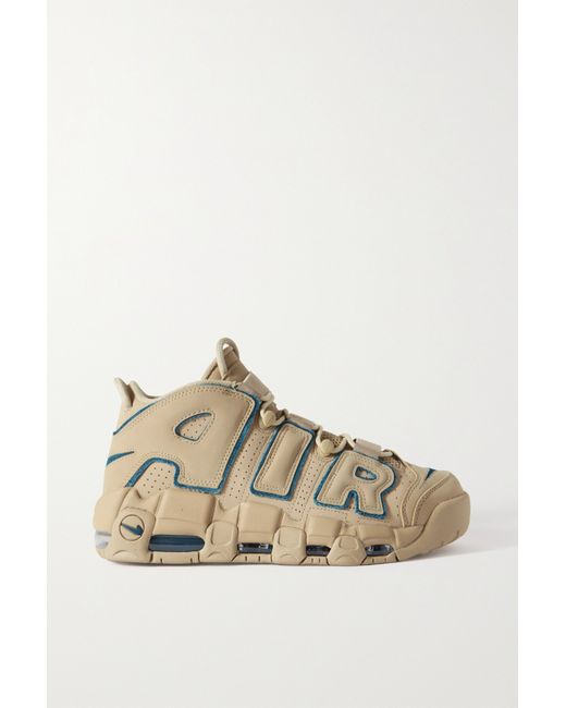Nike Air More Uptempo 96 Rubber-trimmed Leather Sneakers