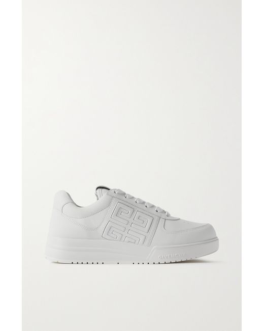 Givenchy 4g Logo-embossed Leather Sneakers