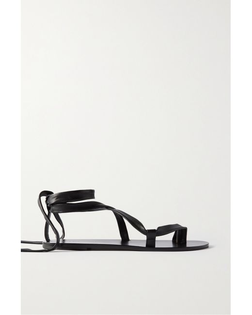 The Row Nora Lace-up Leather Sandals