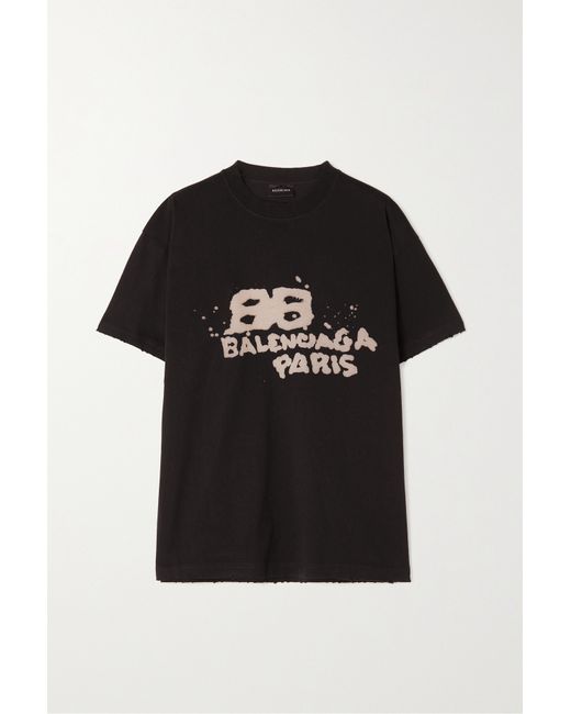 Balenciaga Printed Cotton-jersey T-shirt
