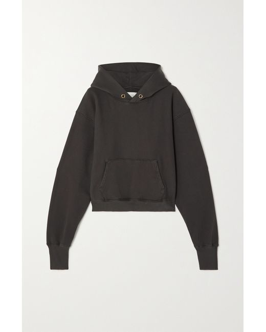 Les Tien Cropped Cotton-jersey Hoodie