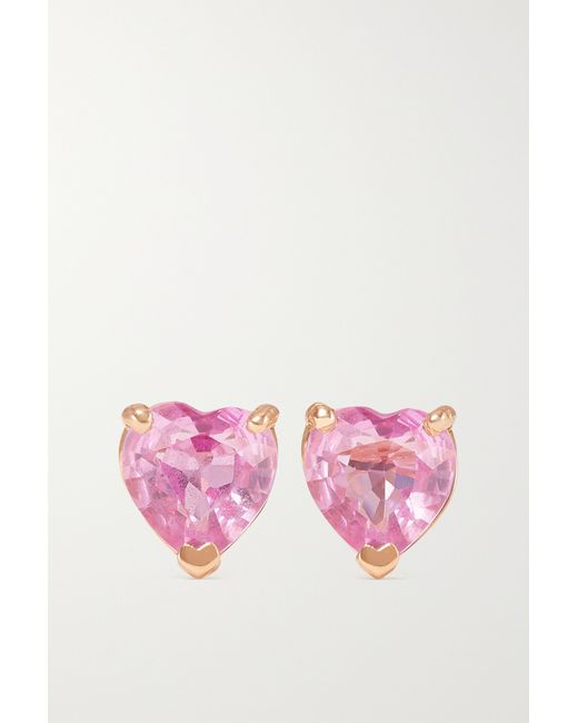 Shay 18-karat Rose Gold Sapphire Earrings
