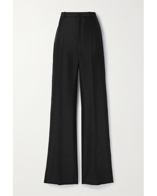 Balenciaga Wool And Mohair-blend Wide-leg Pants