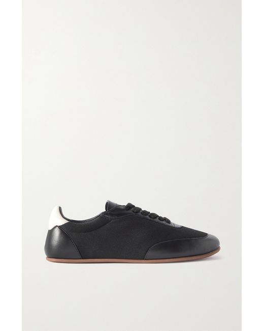 The Row Owen City Leather And Mesh Sneakers