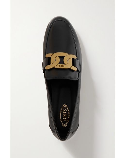 Tod's Embellished Leather Loafers