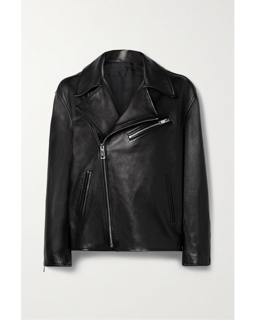 Nili Lotan Avoye Tie-detailed Leather Biker Jacket