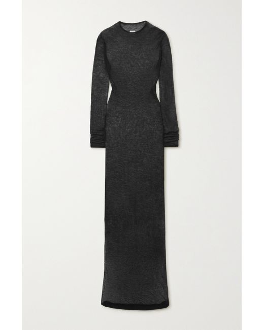 Saint Laurent Tencel Lyocell And Wool-blend Maxi Dress