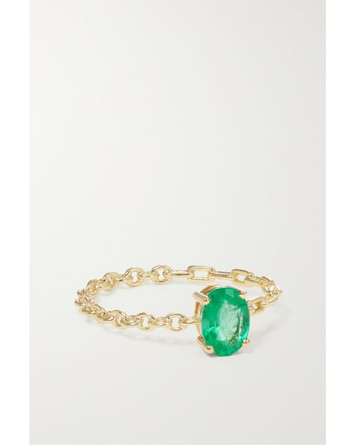Yvonne Léon 18-karat Gold Emerald Ring