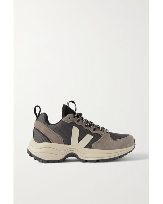 Veja Venturi Rubber-trimmed Suede And Recycled-mesh Sneakers