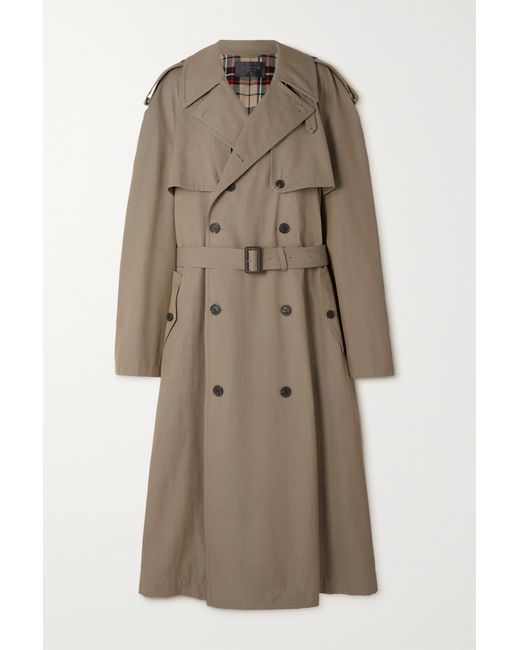 Balenciaga Wool And Cotton-blend Trench Coat