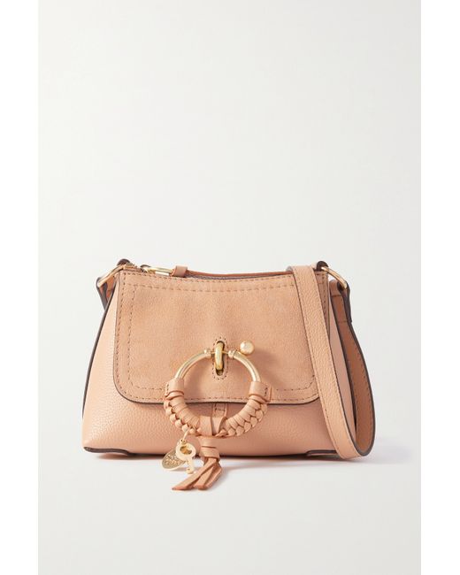 See by Chloé Joan Mini Textured-leather And Suede Shoulder Bag Tan