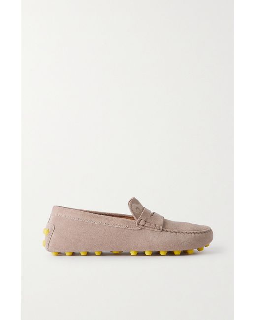 Tod's Gommino Bubble Suede Loafers