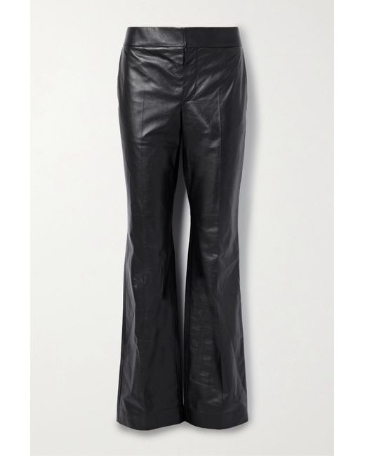 The Row Baer Flared Leather Pants