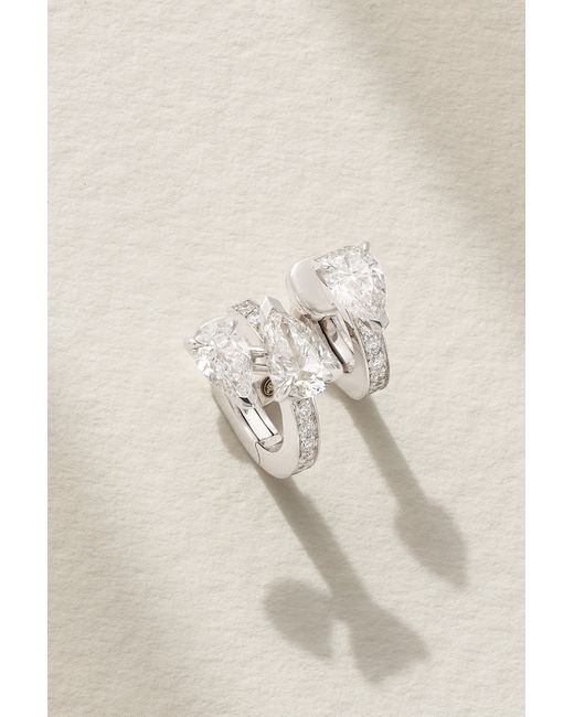 Repossi Serti Sur Vide 18-karat White Diamond Single Earring