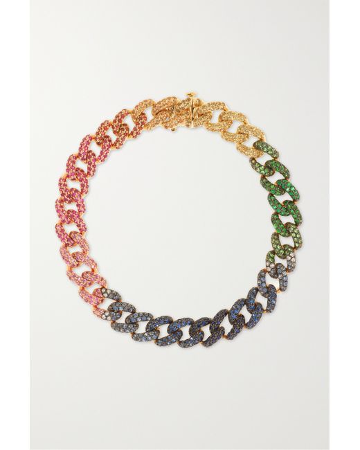 Shay Rainbow 18-karat Sapphire And Diamond Bracelet one