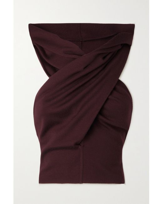Saint Laurent Hooded Twisted Wool Top