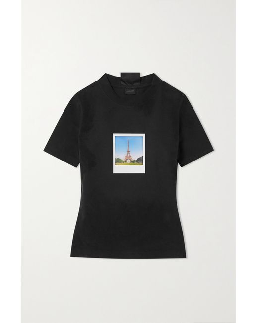 Balenciaga Paris By Day Printed Stretch-cotton Jersey T-shirt