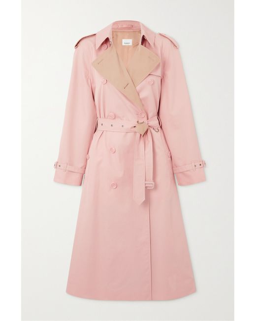 Burberry Double-breasted Belted Cotton-gabardine Trench Coat
