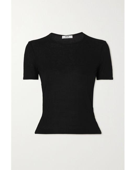Agolde Abbie Ribbed Stretch-jersey T-shirt