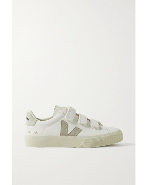 Veja Recife Suede-trimmed Leather Sneakers