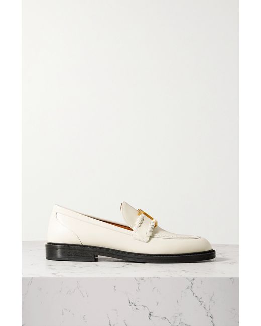Chloé Net Sustain Marcie Embellished Leather Loafers