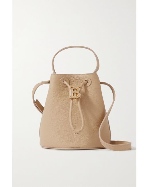 Burberry Textured-leather Bucket Bag