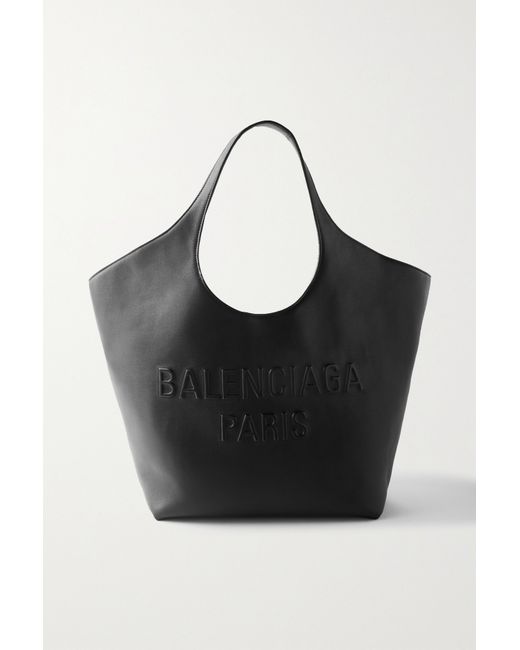 Balenciaga Mary-kate Medium Logo-embossed Leather Tote