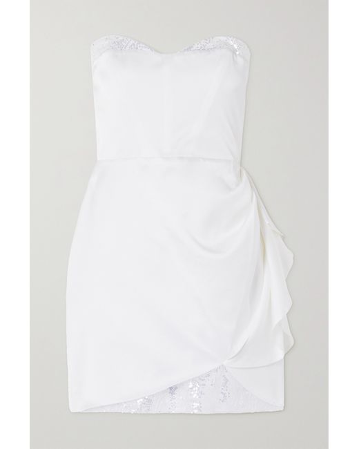 Rime Arodaky Crawford Sequin-embellished Satin-crepe Mini Dress