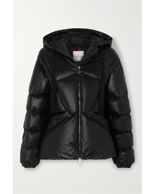 Moncler Seine Hooded Quilted Padded Glossed-shell Down Jacket