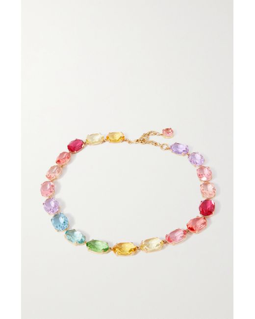 Roxanne Assoulin Simply Rainbow Gold-tone Crystal Necklace