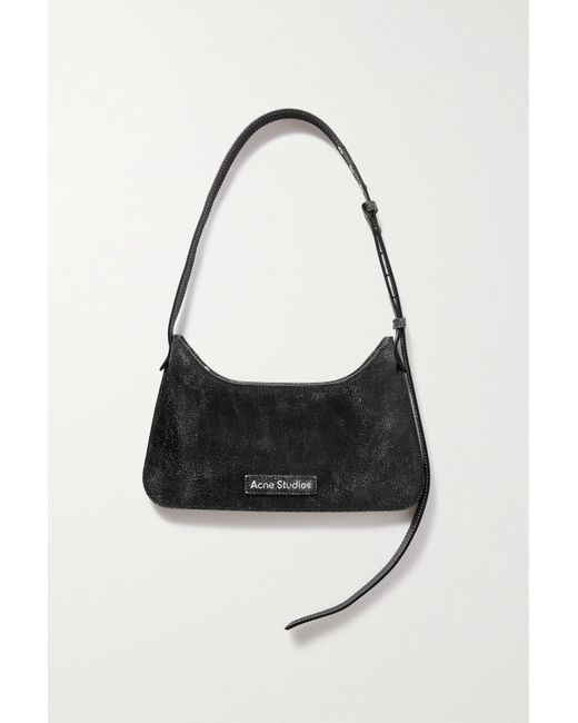 Acne Studios Platt Mini Cracked-leather Shoulder Bag