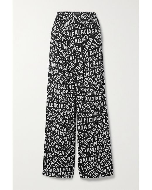 Balenciaga Printed Poplin Pajama Pants