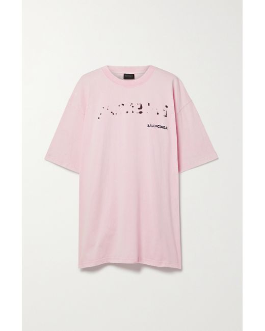 Balenciaga Oversized Printed Stretch-cotton Jersey T-shirt