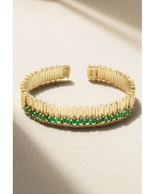 Suzanne Kalan 18-karat Emerald Bangle One