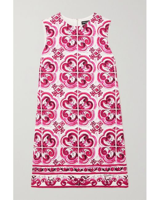 Dolce & Gabbana Printed Cotton-blend Mini Dress