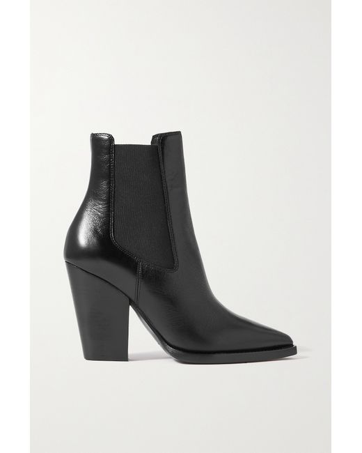 Saint Laurent Theo Leather Ankle Boots