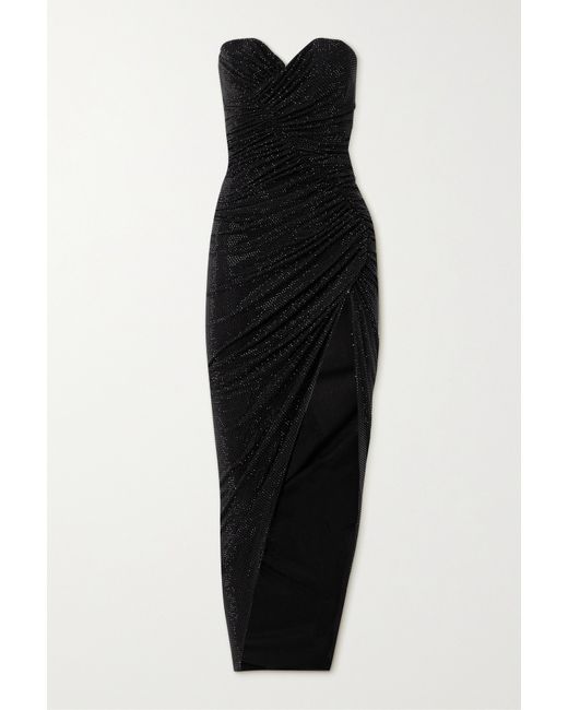 Alexandre Vauthier Strapless Crystal-embellished Stretch-jersey Maxi Dress