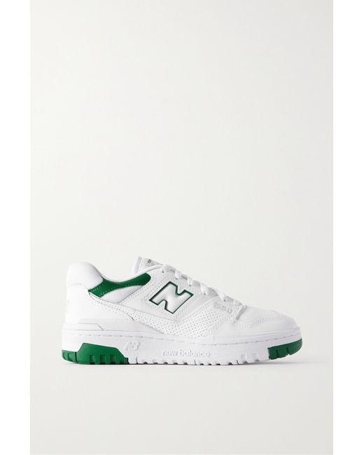 New Balance 550 Mesh-trimmed Leather Sneakers
