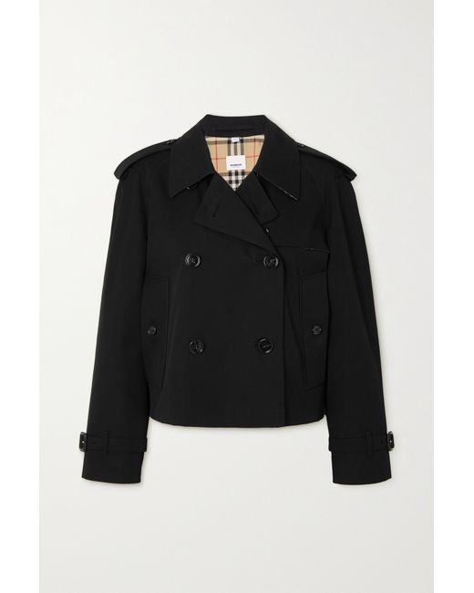 Burberry Double-breasted Cotton-gabardine Jacket