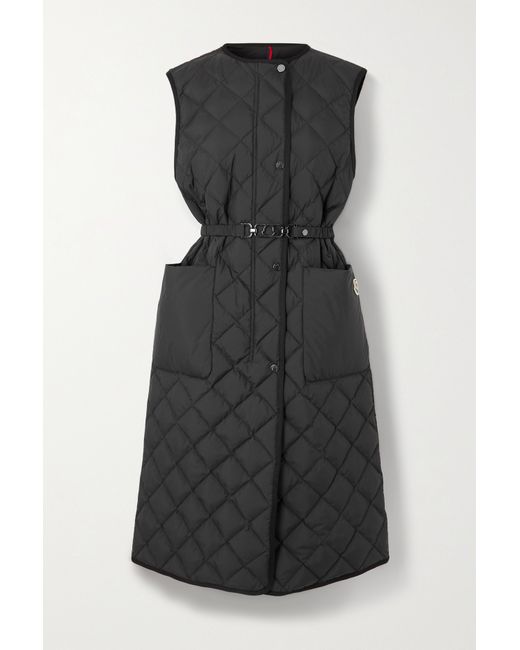 Moncler Butor Appliquéd Belted Quilted Shell Down Gilet