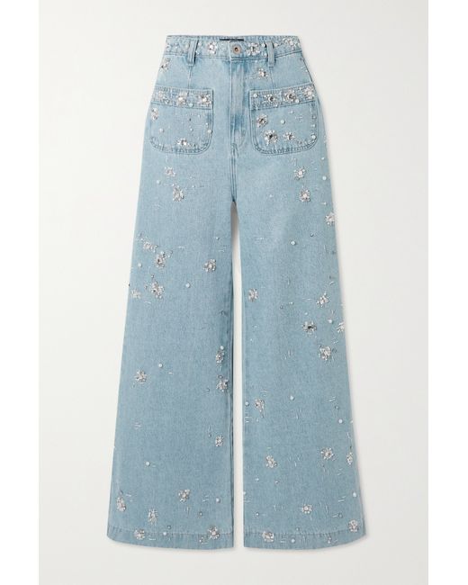 Patbo Embellished Wide-leg Jeans