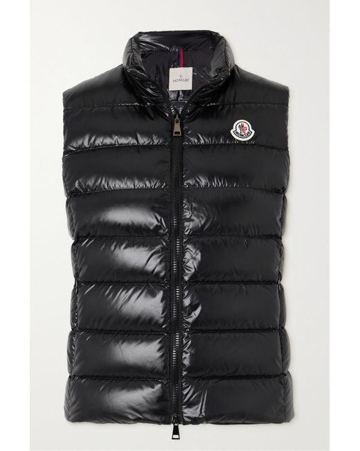 Moncler Ghany Quilted Glossed-shell Down Vest
